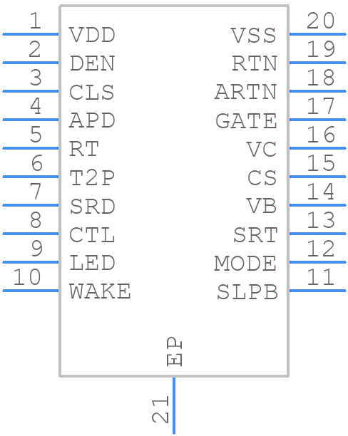 TPS23752PWPR - Texas Instruments - PCB symbol