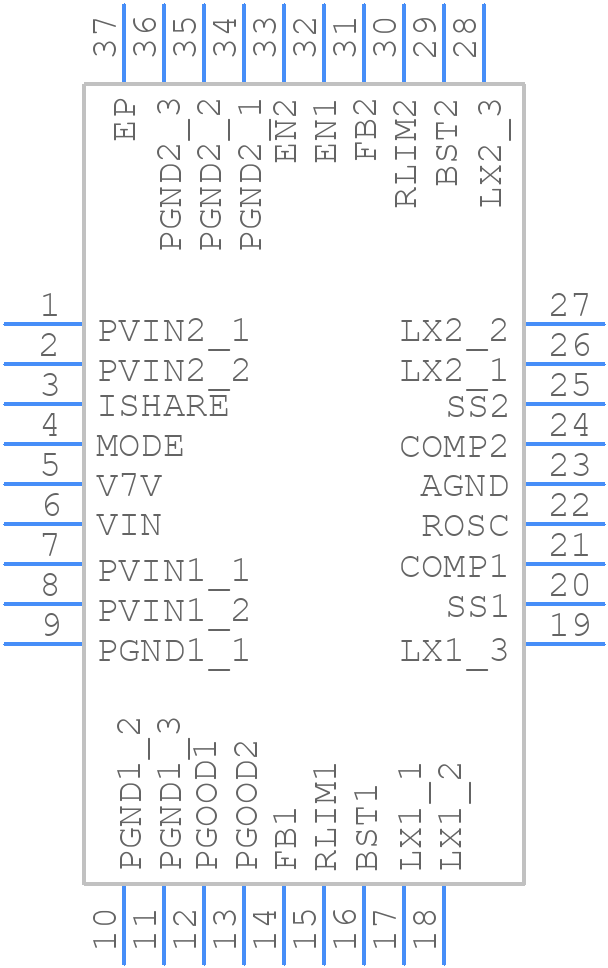 TPS65279RHHT - Texas Instruments - PCB symbol