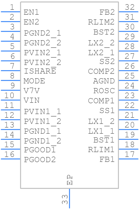 TPS65279DAP - Texas Instruments - PCB symbol