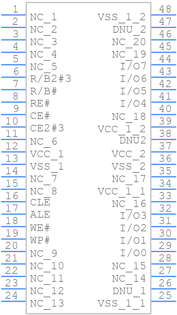 MT29F4G08ABADAWP-ITX:D - Micron - PCB symbol