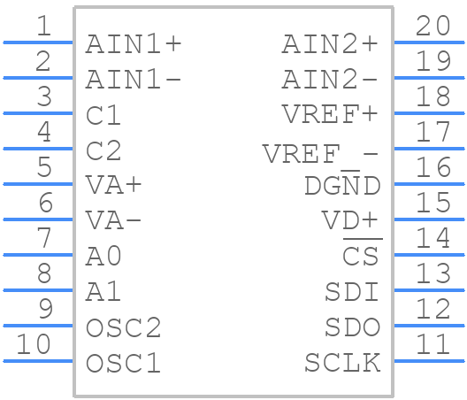 CS5534-ASZ - Cirrus Logic - PCB symbol