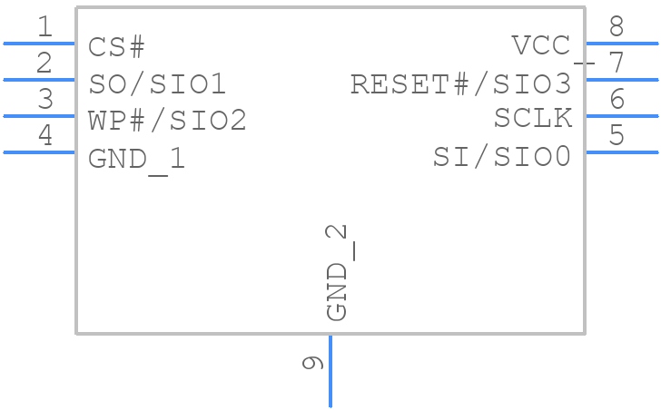 MX25R1635FZNIH0 - Macronix - PCB symbol