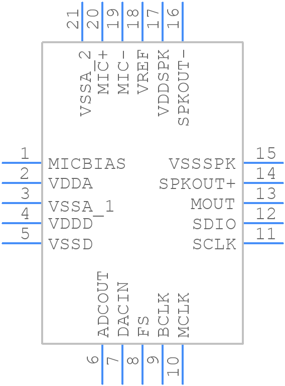 NAU8810YG - Nuvoton - PCB symbol