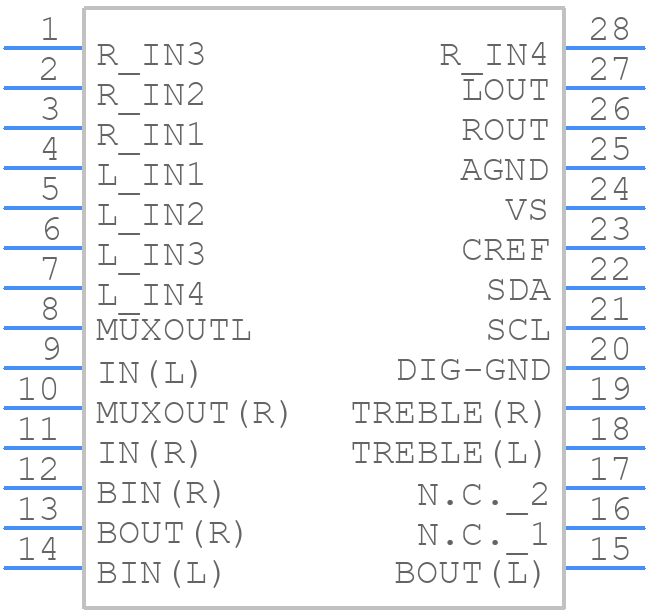 TDA7440D013TR - STMicroelectronics - PCB symbol