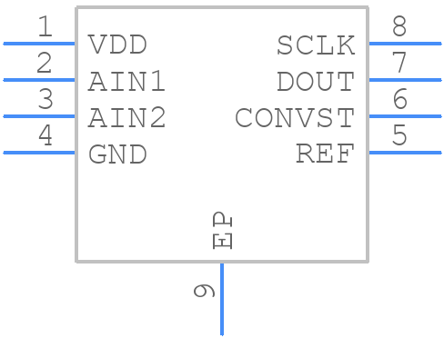 MAX1086ETA+T - Analog Devices - PCB symbol