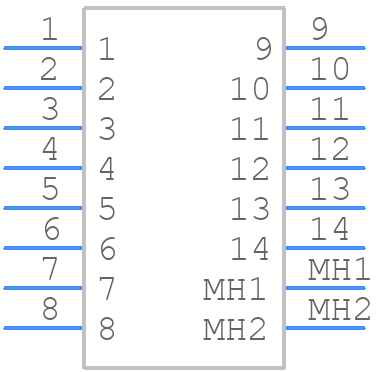 WTB14PR9J - Molex - PCB symbol