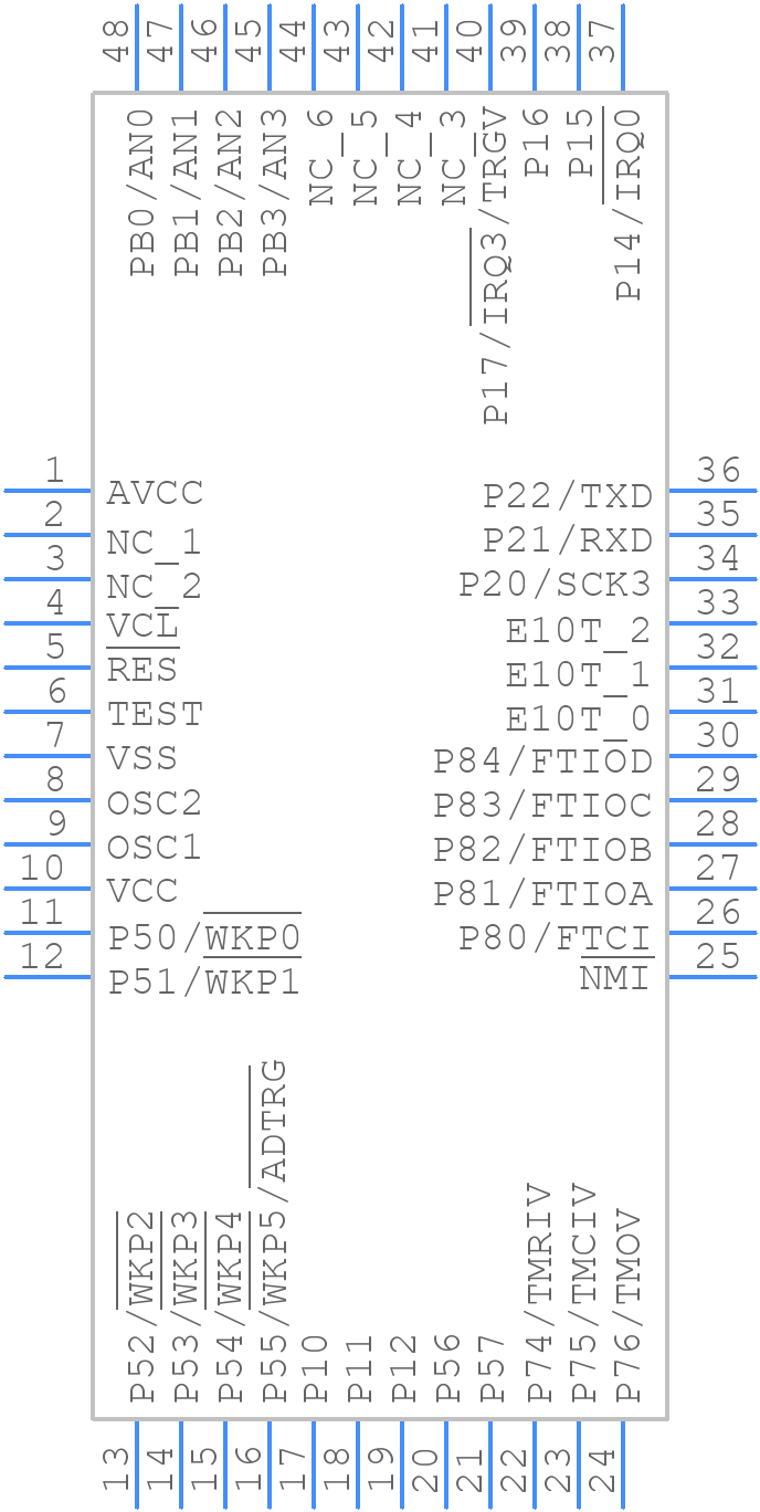 HD64F3672FXV - Renesas Electronics - PCB symbol