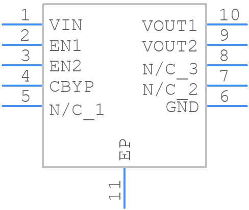 LP5996SD-2533/NOPB - Texas Instruments - PCB symbol