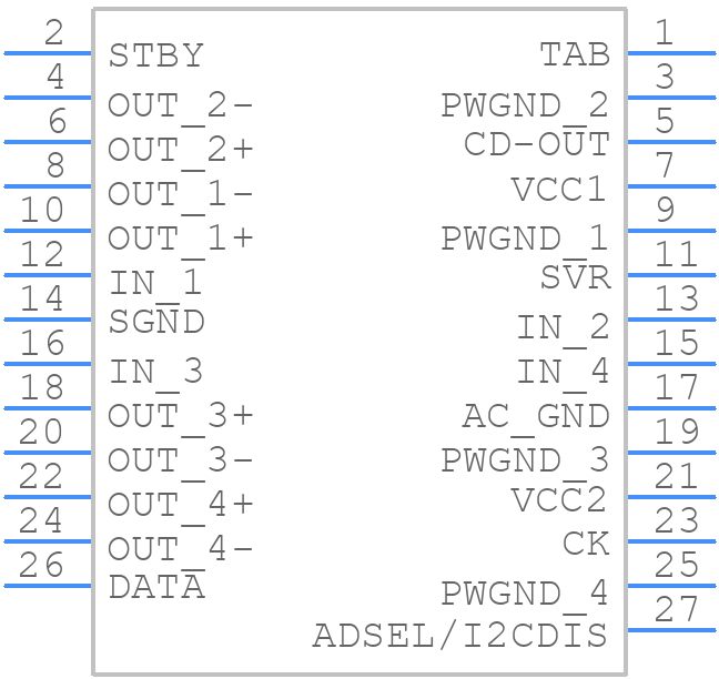 TDA75610LV - STMicroelectronics - PCB symbol