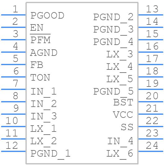 AOZ2260AQI-15 - Alpha Semiconductor - PCB symbol