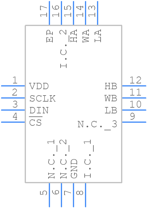MAX5487ETE+T - Analog Devices - PCB symbol