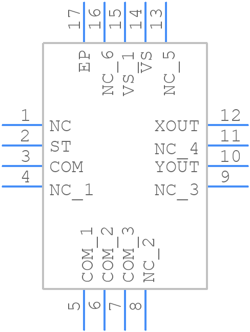 ADXL323KCPZ - Analog Devices - PCB symbol