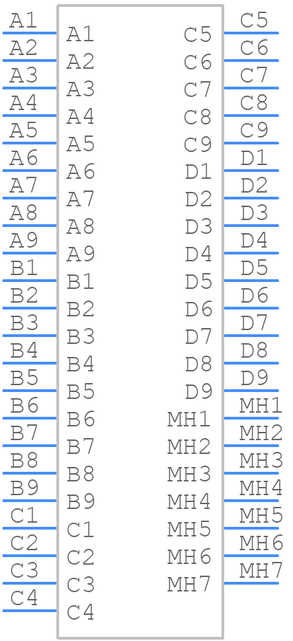 10112626-101LF - Amphenol - PCB symbol