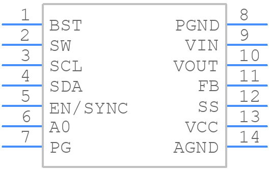 MP8867GLE-P - Monolithic Power Systems (MPS) - PCB symbol