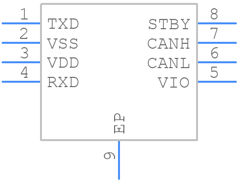 MCP2562T-H/MF - Microchip - PCB symbol