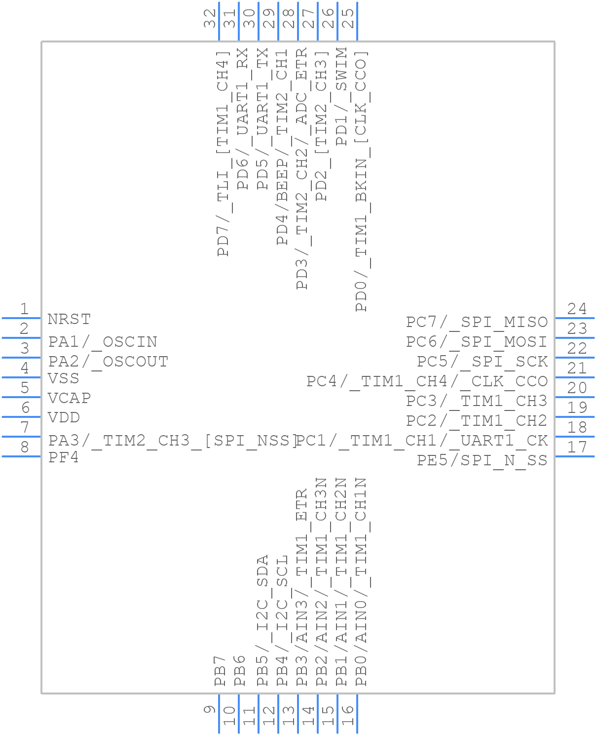 STM8S103K3T6C - STMicroelectronics - PCB symbol