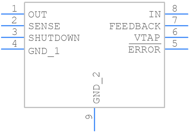 LP2951CSDX-3.3/NOPB - Texas Instruments - PCB symbol
