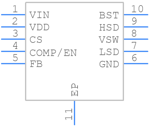 MIC2169BYMME - Microchip - PCB symbol