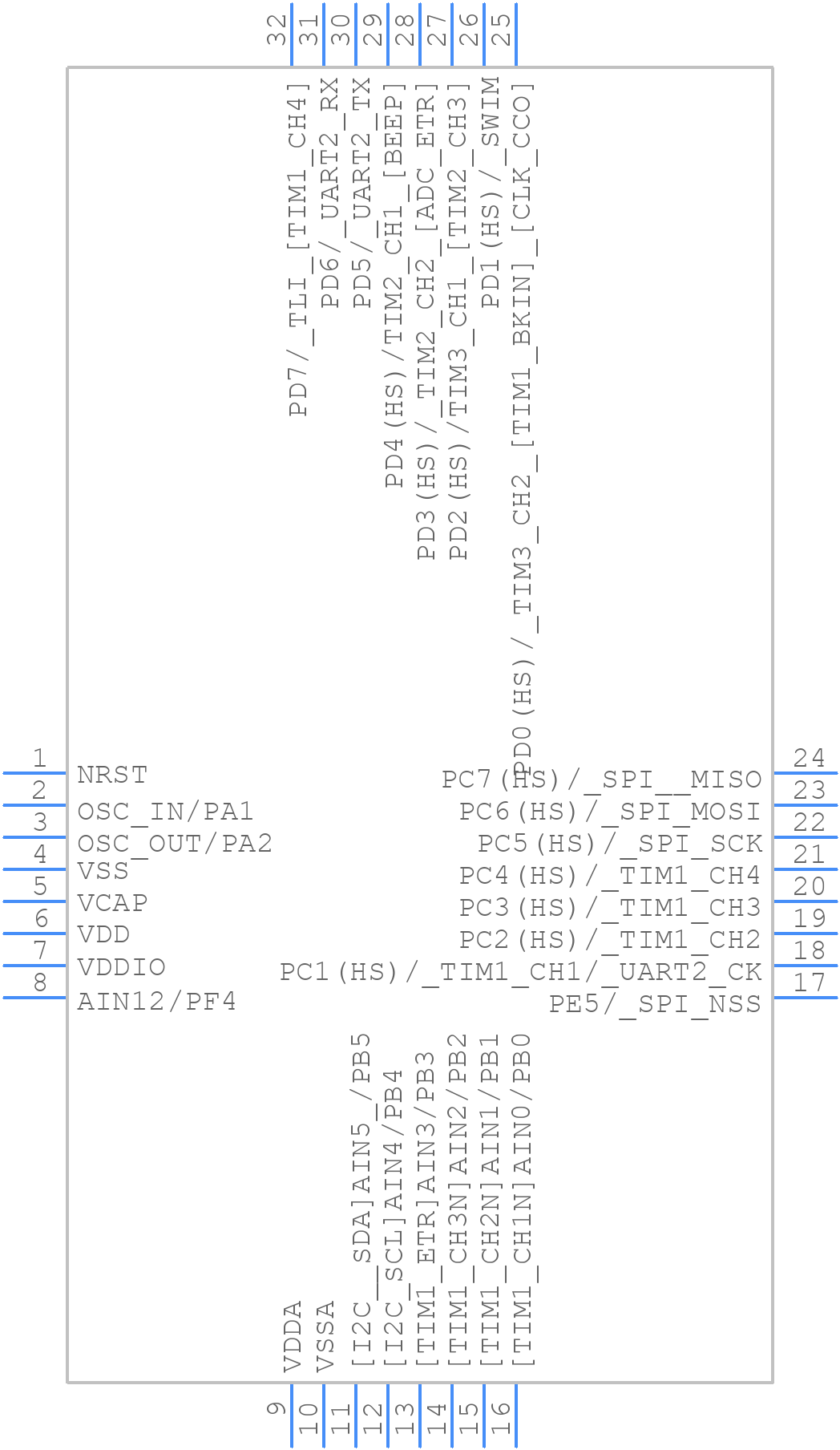 STM8S105K4T6C - STMicroelectronics - PCB symbol