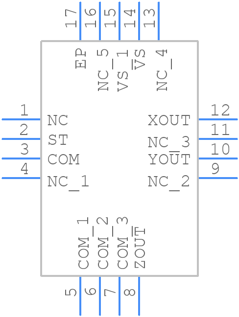 ADXL327BCPZ - Analog Devices - PCB symbol