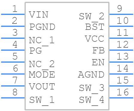 MP8765GQ-Z - Monolithic Power Systems (MPS) - PCB symbol