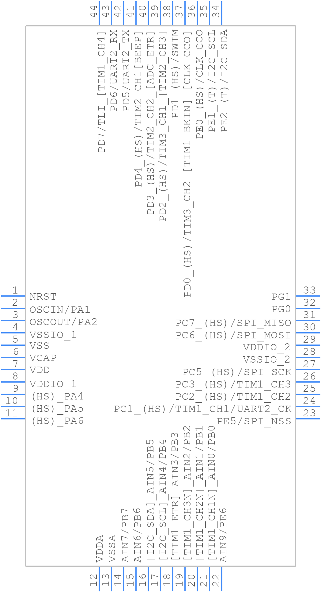 STM8S105S4T6C - STMicroelectronics - PCB symbol