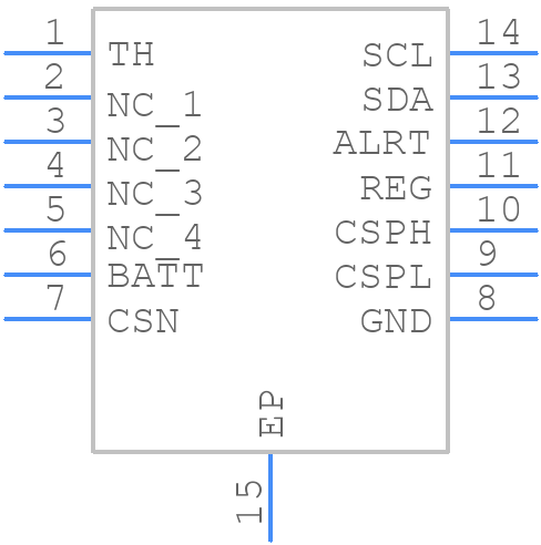 MAX17260SETD+ - Analog Devices - PCB symbol