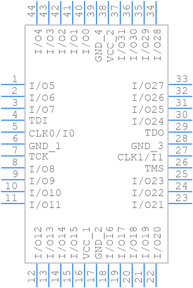 M4A3-64/64-7VC - Lattice Semiconductor - PCB symbol