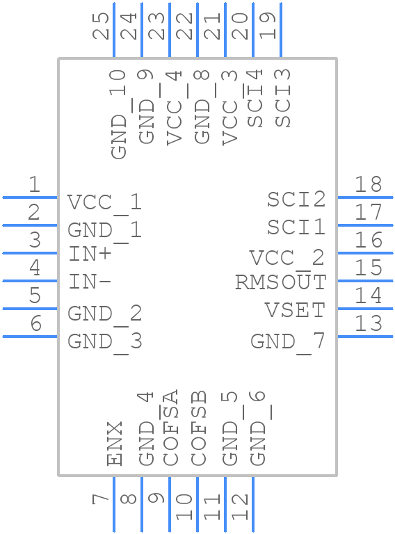 HMC1010LP4E - Analog Devices - PCB symbol
