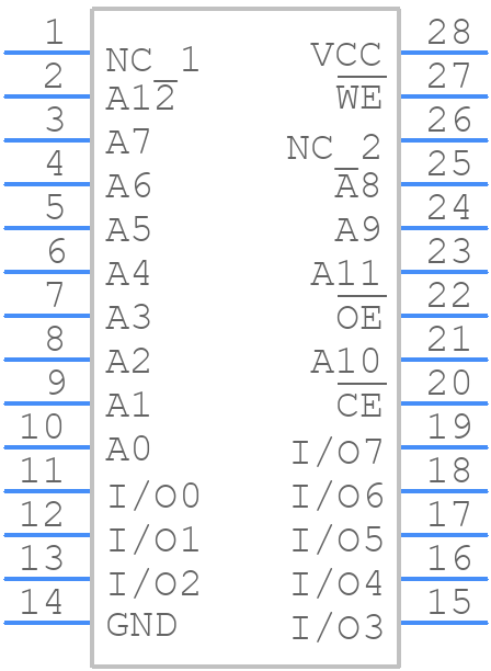 AT28HC64BF-12SU - Microchip - PCB symbol