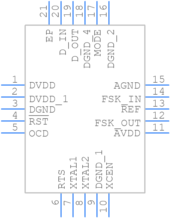 DS8500-JND+ - Analog Devices - PCB symbol