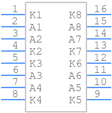 KB2620EW - Kingbright - PCB symbol