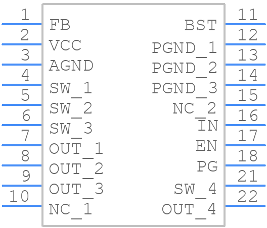 MPM3610AGQV-Z - Monolithic Power Systems (MPS) - PCB symbol