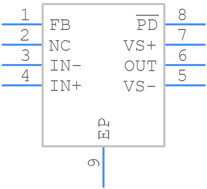 OPA859QDSGRQ1 - Texas Instruments - PCB symbol