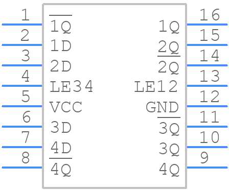 74HC75PW,112 - Nexperia - PCB symbol