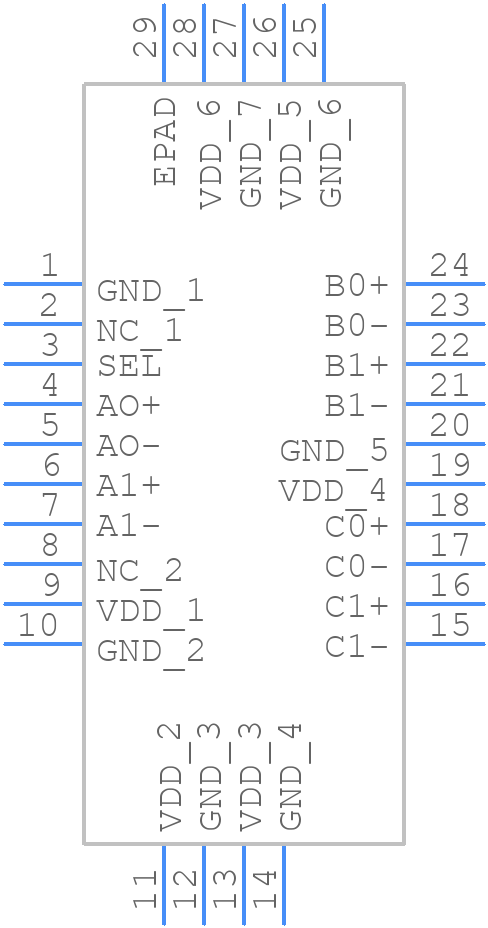 PI2DBS6212ZHEX - Diodes Incorporated - PCB symbol