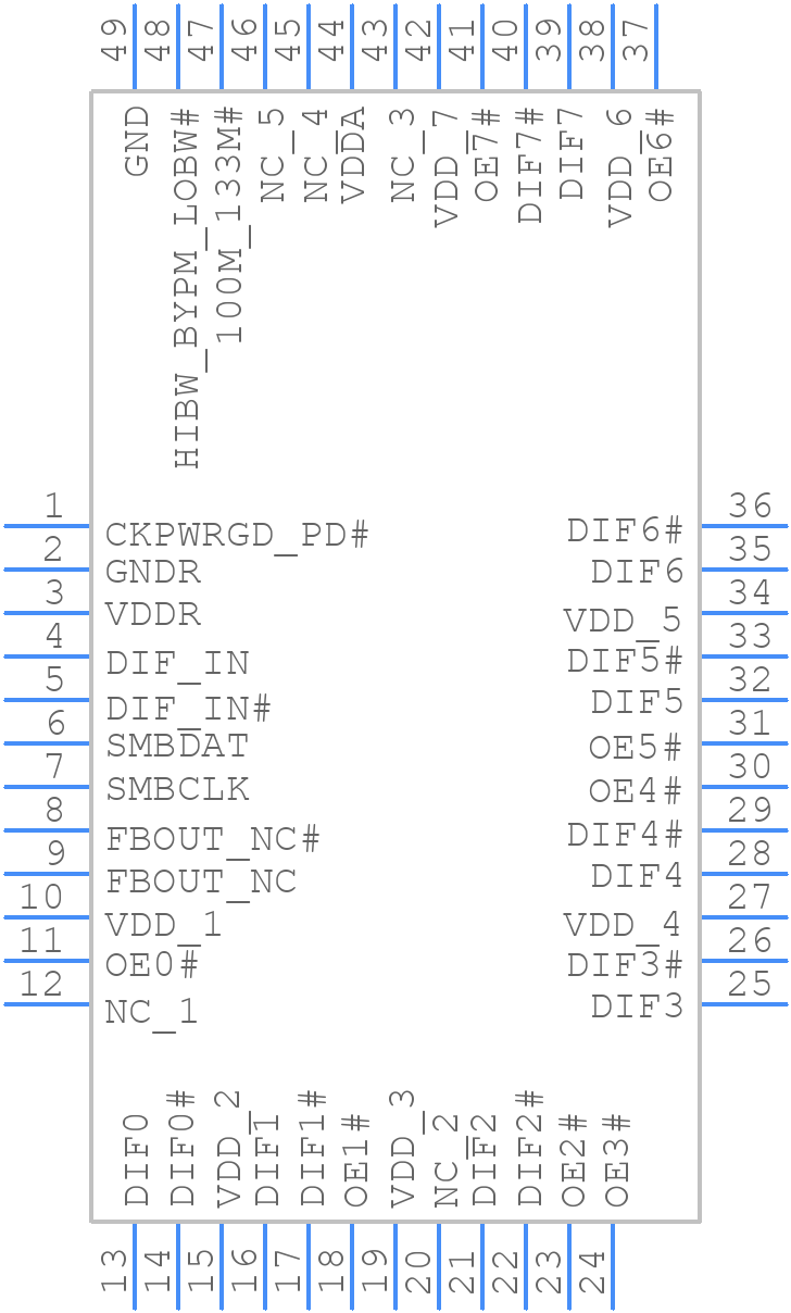 9ZXL0851EKILF - Renesas Electronics - PCB symbol