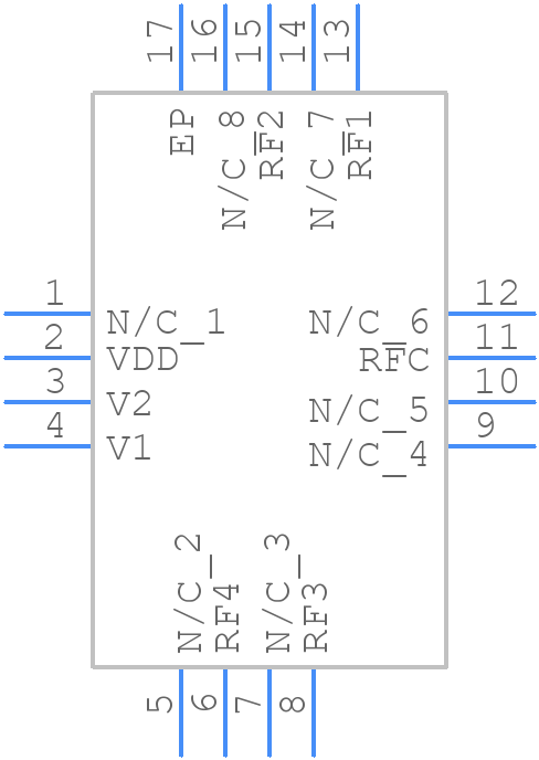 PE423641MLAA-Z - Peregrine Semiconductor - PCB symbol