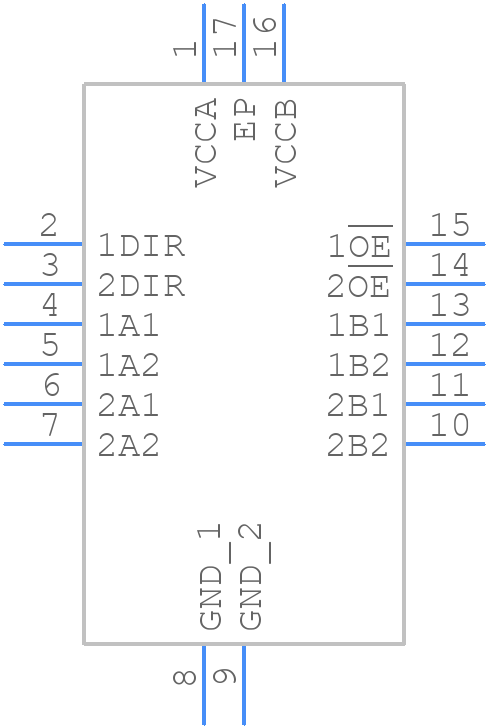 SN74AXC4T245BQBR - Texas Instruments - PCB symbol