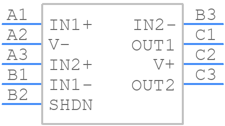 TLV9002SIYCKR - Texas Instruments - PCB symbol