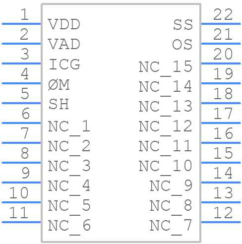 TCD1304DG(8Z,K) - Toshiba - PCB symbol