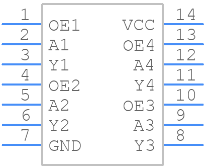 MC74VHCT126ADR2G - Rochester Electronics - PCB symbol