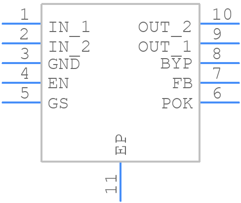 MAX25301BATB/V+T - Analog Devices - PCB symbol