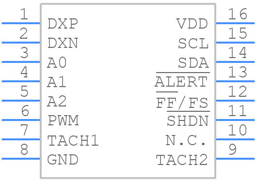 MAX31760AEE+ - Analog Devices - PCB symbol