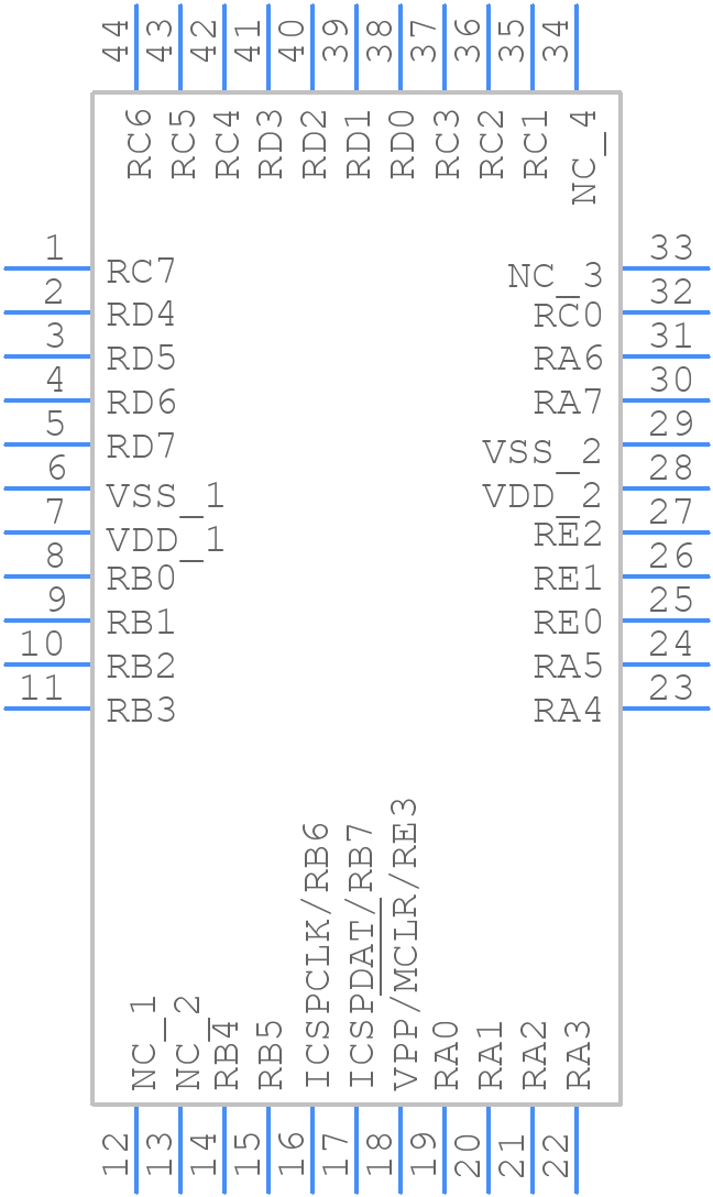PIC16F15274-I/PT - Microchip - PCB symbol