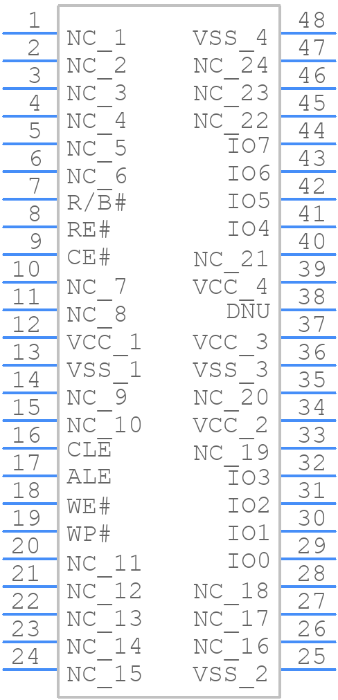 MX30LF4GE8AB-TI - Macronix - PCB symbol