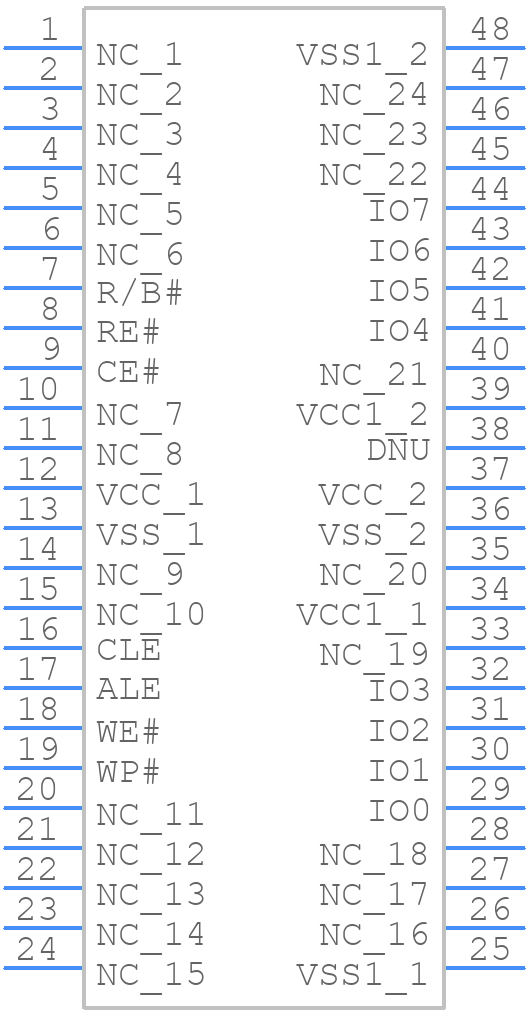 MX60LF8G18AC-TI - Macronix - PCB symbol