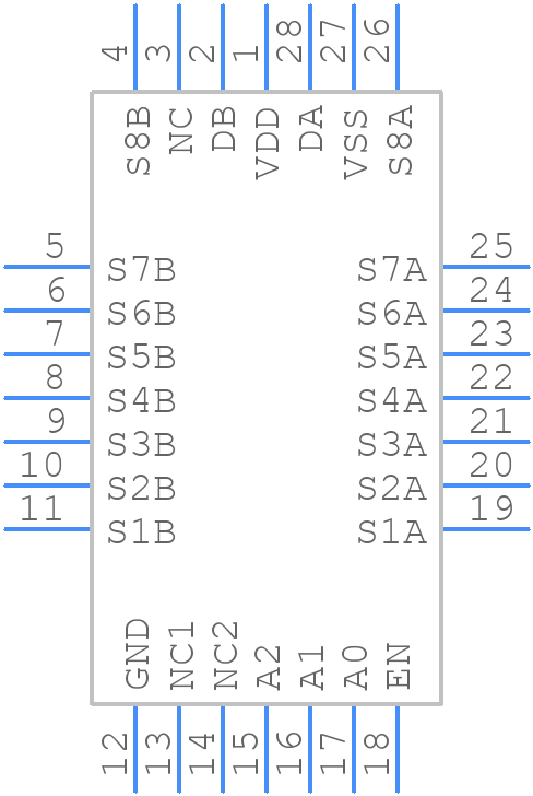 ADG507AKPZ - Analog Devices - PCB symbol