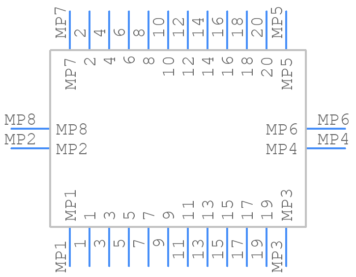 20RF-JMCS-G-1-TF(LF)(SN) - JST (JAPAN SOLDERLESS TERMINALS) - PCB symbol