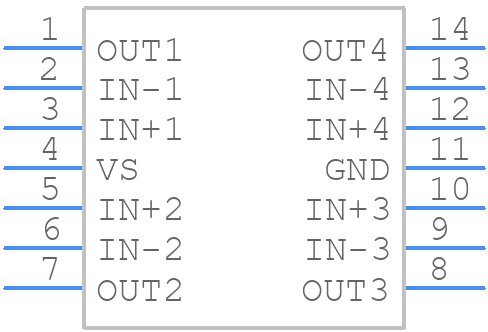 INA4180A2QPWRQ1 - Texas Instruments - PCB symbol